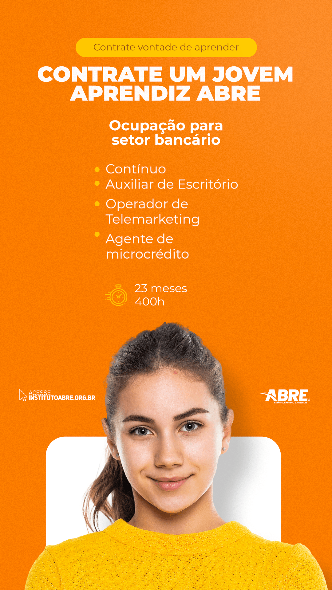 Contrate um Jovem Aprendiz ABRE - Ocupação para setor bancário